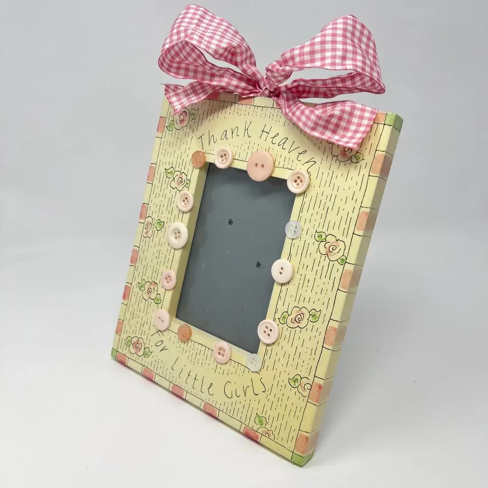 Exposures Thank Heaven for Little Girls Photo Picture Frame Wood 4x6 Gingham